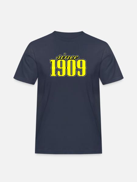 since 1909 (yellow) - Men's Workwear T-Shirt - navy