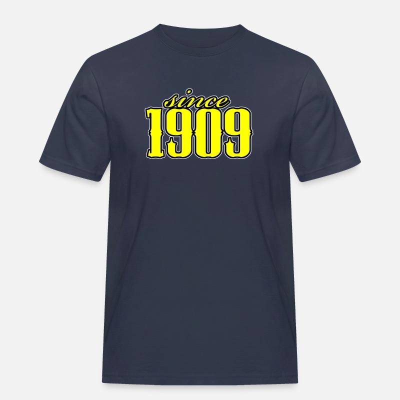 since 1909 (yellow) - Männer Workwear T-Shirt - Navy