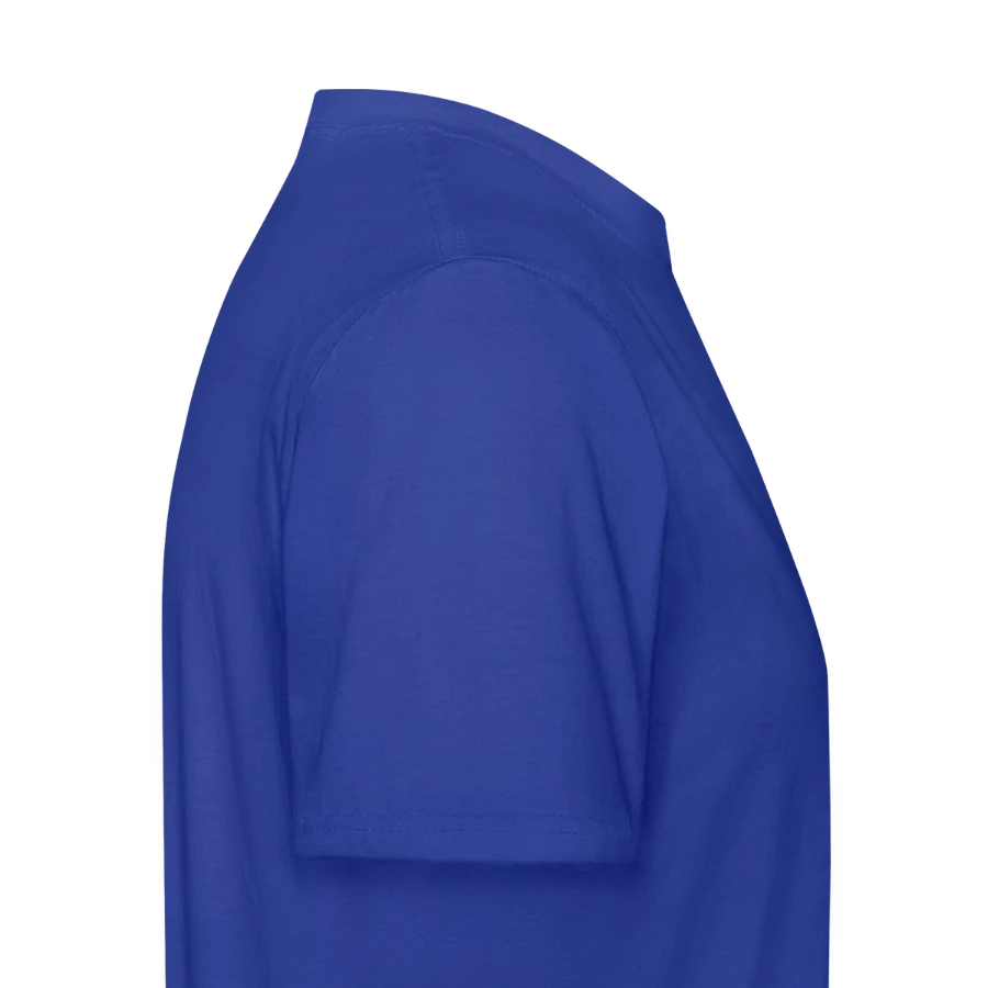 Pisa badge on a men's workwear t-shirt, royal blue, right