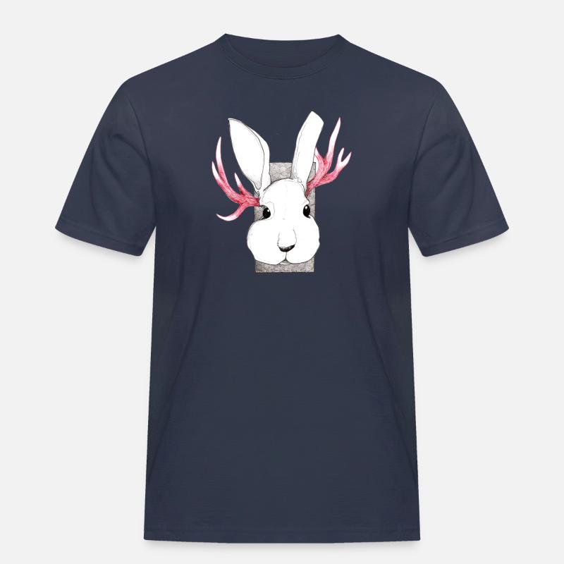 Sei freundlich oder Reh - Männer Workwear T-Shirt - Navy