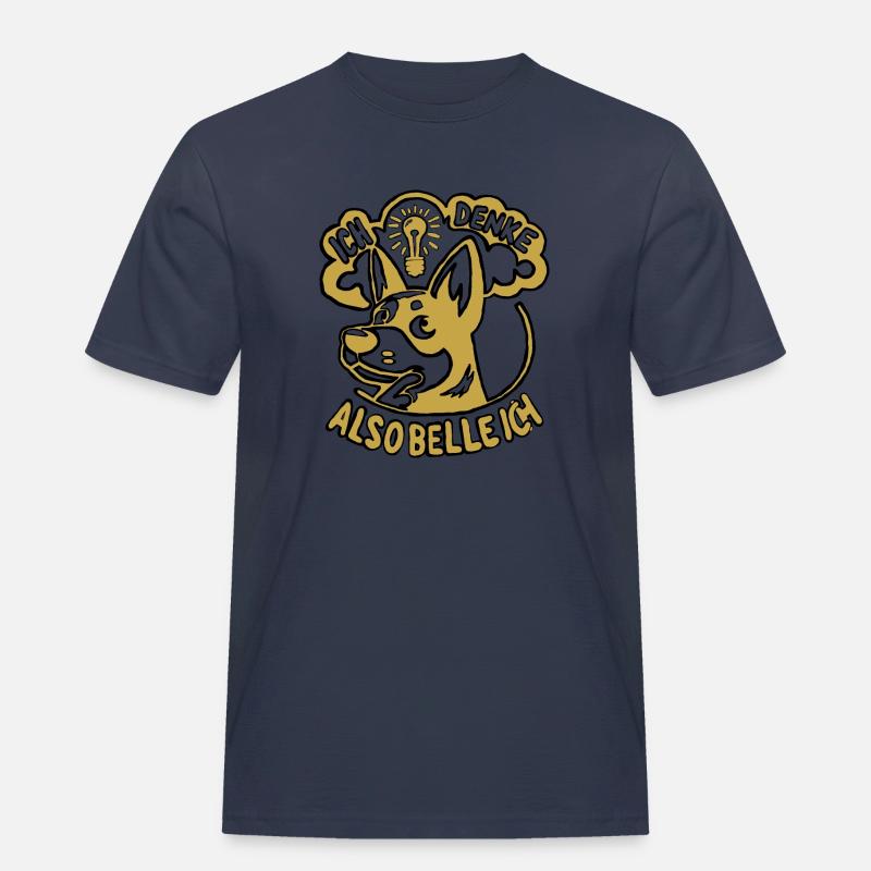 Bellen oder nicht bellen... - Männer Workwear T-Shirt - Navy