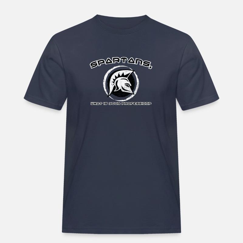 Spartans - Männer Workwear T-Shirt - Navy
