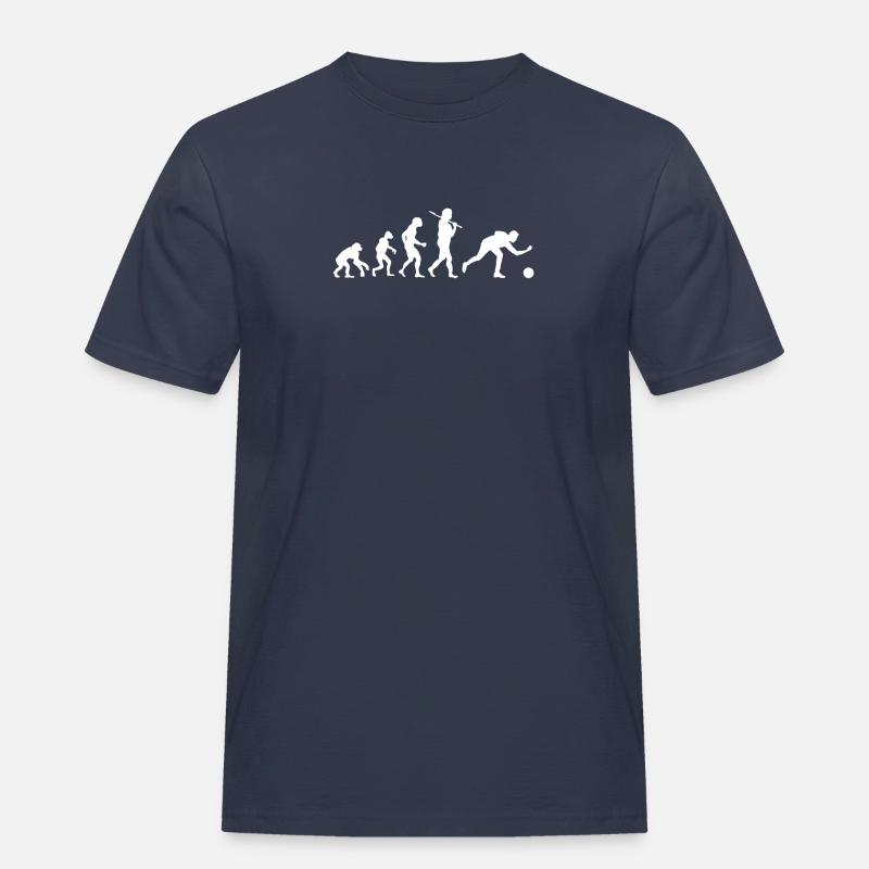 Evolution Bowling - Männer Workwear T-Shirt - Navy