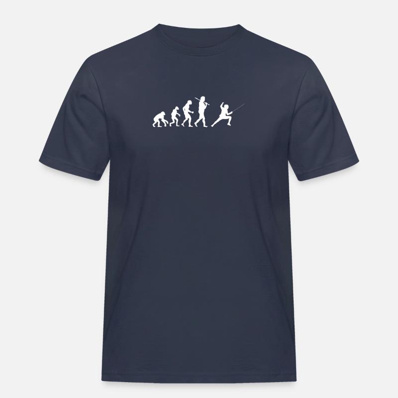 Evolution Fechten - Männer Workwear T-Shirt - Navy