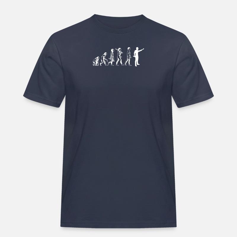 Engineer Evolution Funny Mechanical Engineering - Men's Workwear T-Shirt - navy
