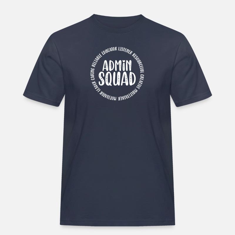Admin Squad Admin Assistant Verwaltungsbüro - Männer Workwear T-Shirt - Navy