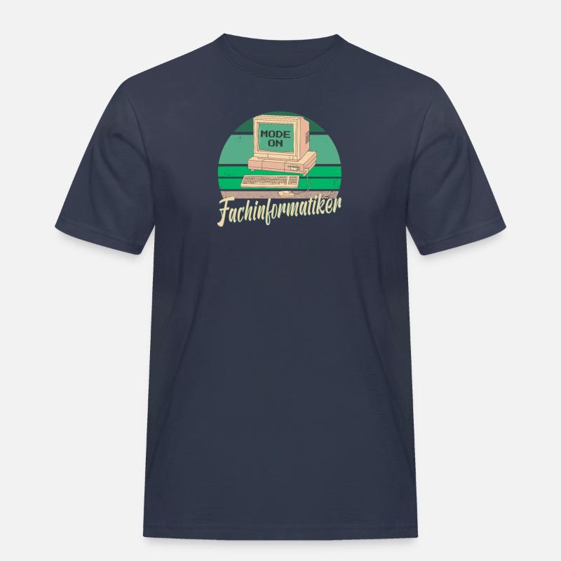 Fachinformatiker Computer Programmierer Vater - Männer Workwear T-Shirt - Navy