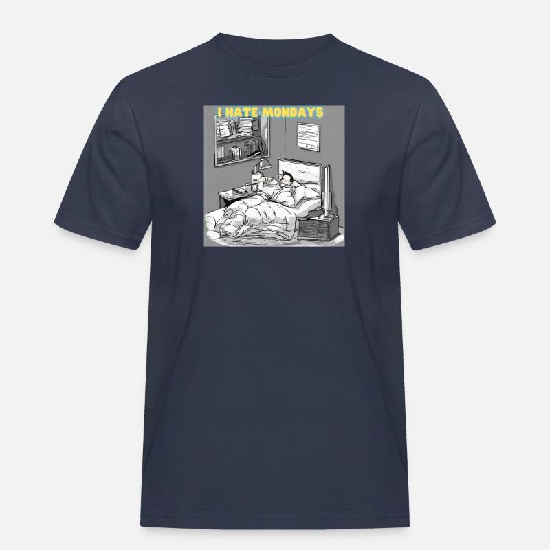 Morgenmuffel oder Langschläfer? - Männer Workwear T-Shirt - Navy