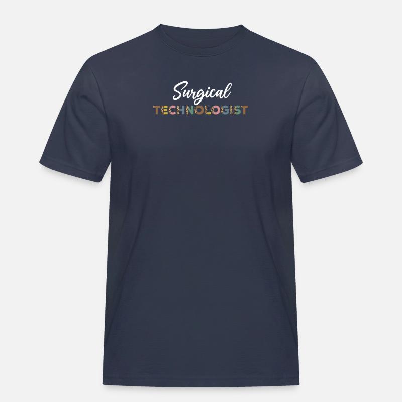 Chirurgisch-technischer Assistent Leoparden Design - Männer Workwear T-Shirt - Navy