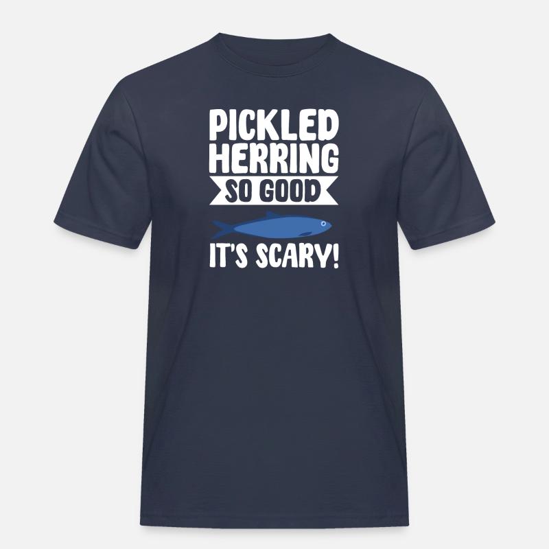 eLustiger Eingelegter Hering Geschenkidee - Männer Workwear T-Shirt - Navy