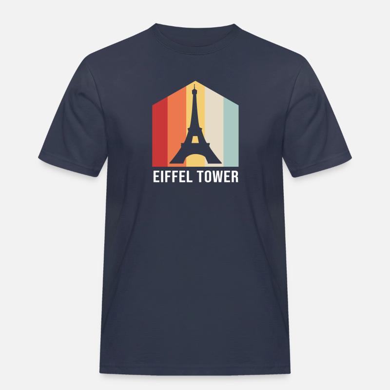 Frankreich Eiffelturm - Männer Workwear T-Shirt - Navy