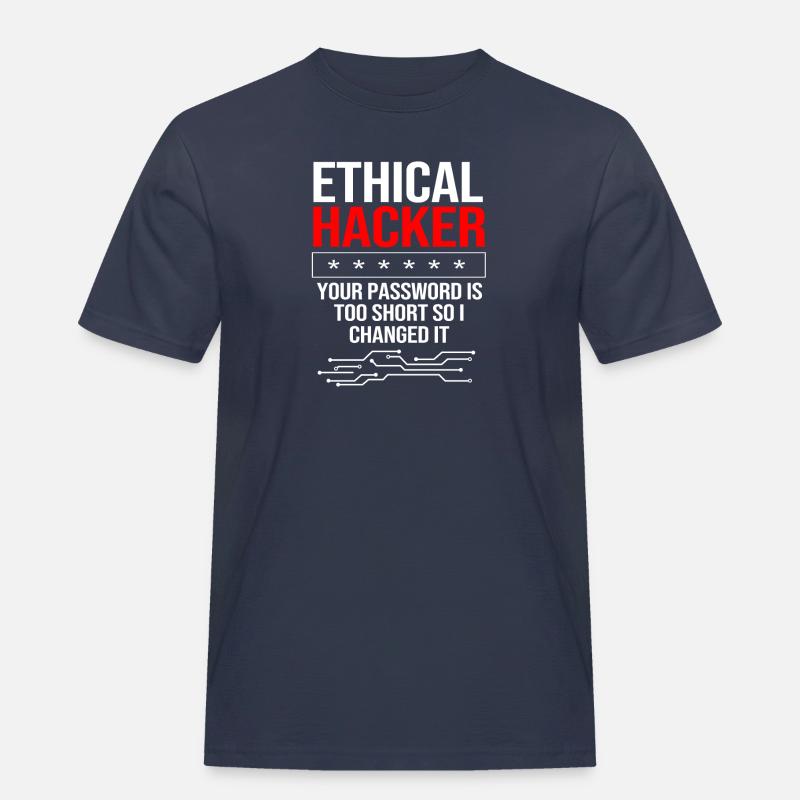 Cybersecurity Cyber Programmierer Hacker - Männer Workwear T-Shirt - Navy