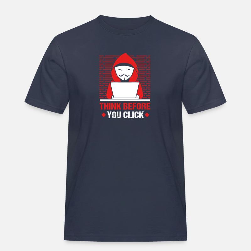 Cybersecurity Cyber Programmierer Hacker - Männer Workwear T-Shirt - Navy