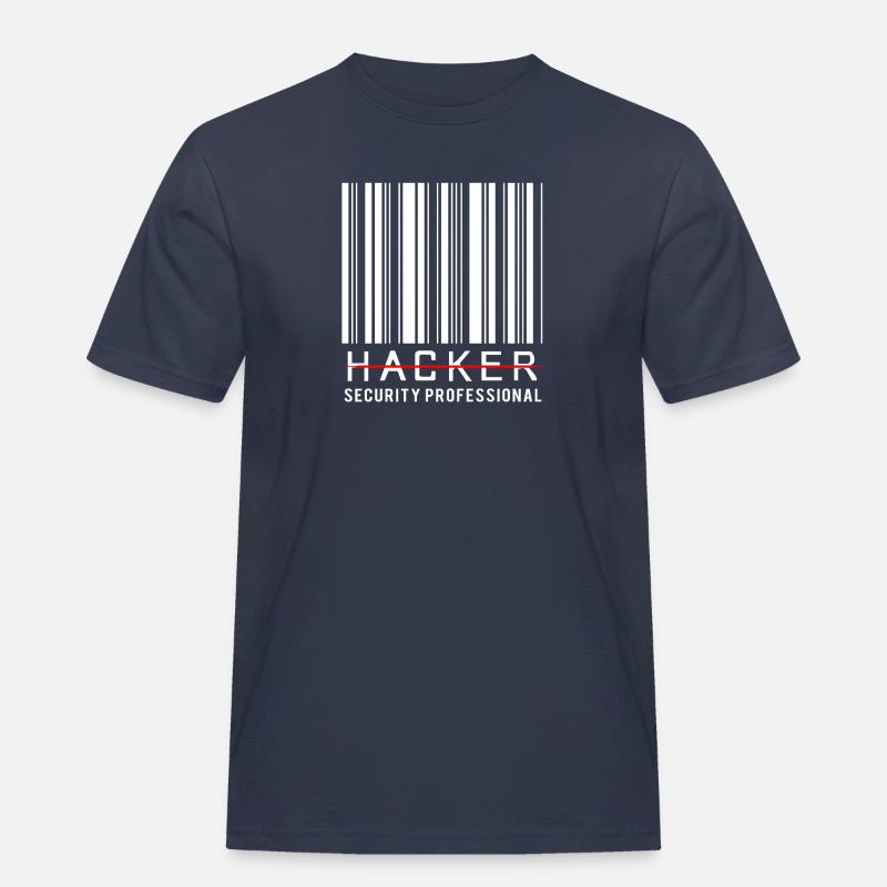 Cyber programmeur cybersécurité Hacker - T-shirt Workwear homme - bleu marine