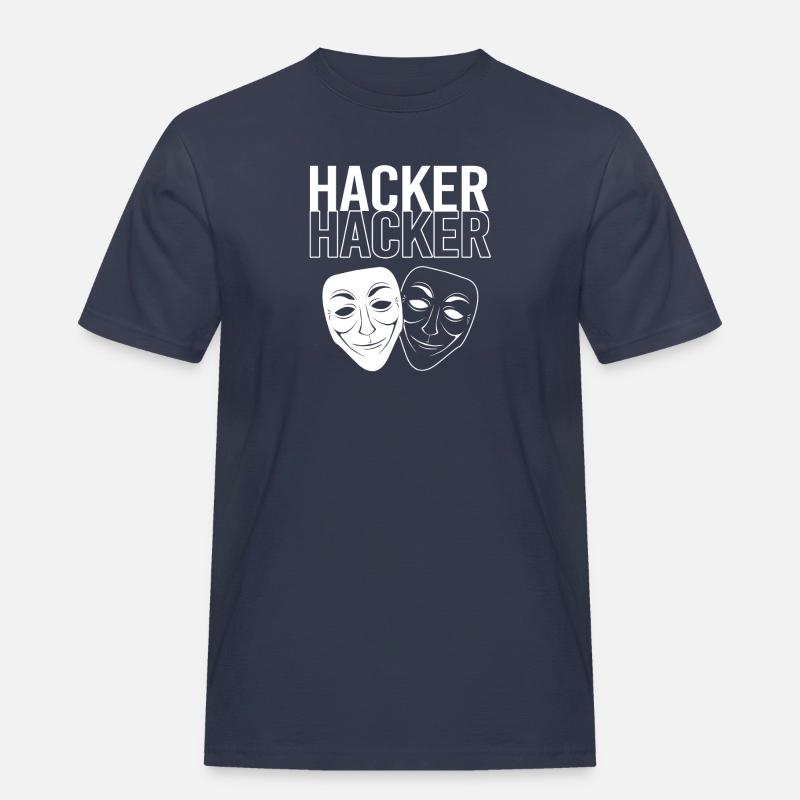 Cybersecurity Cyber Programmer Hacker - Men's Workwear T-Shirt - navy