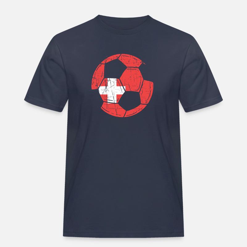Schweiz Schweizer Schweizerdeutsch - Männer Workwear T-Shirt - Navy
