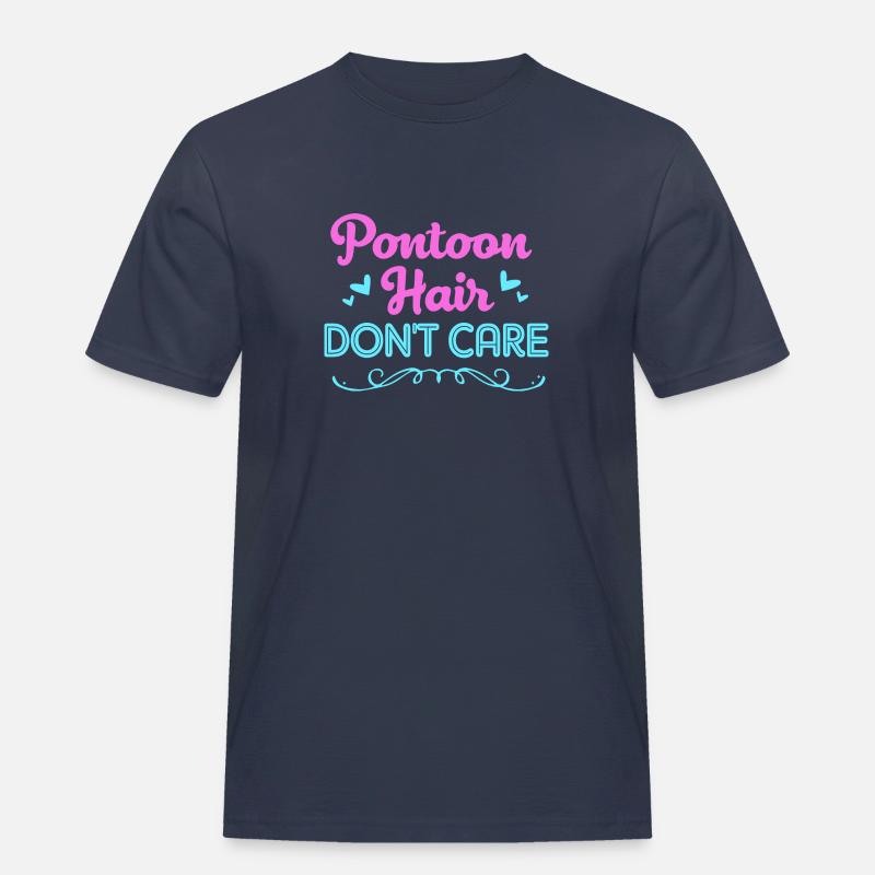 Pontonboot Boot Boote - Männer Workwear T-Shirt - Navy