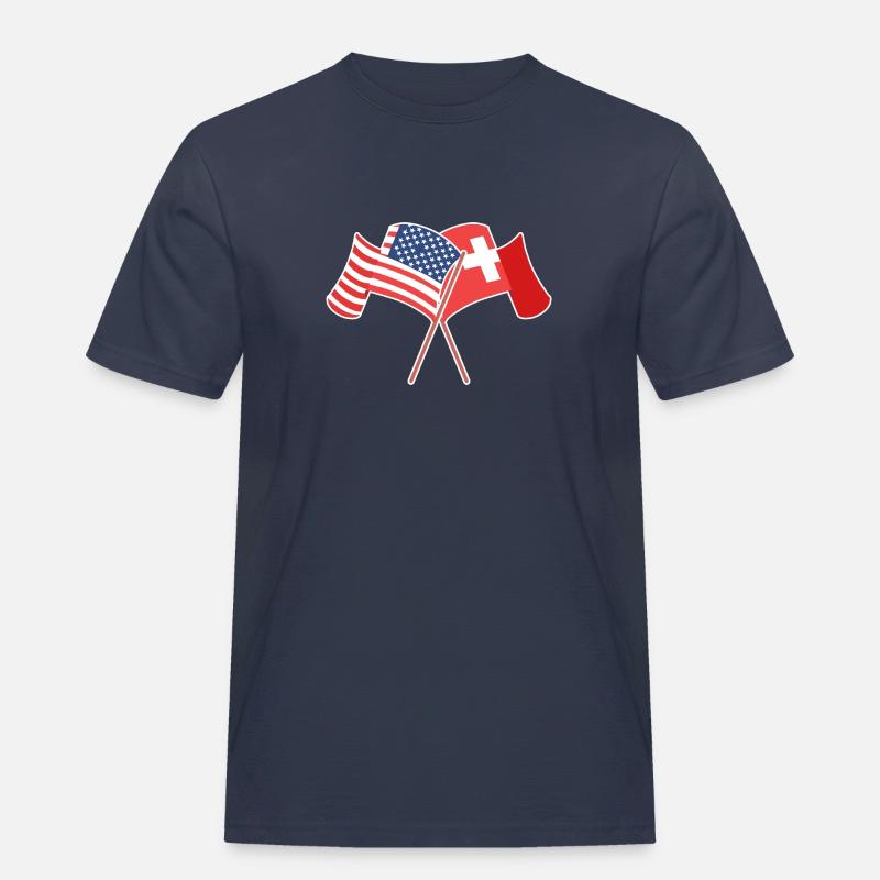 Schweiz Schweizer Schweizerdeutsch - Männer Workwear T-Shirt - Navy