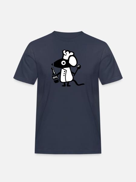 Mouse Koch - rat - Men's Workwear T-Shirt - navy