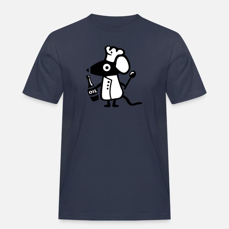 Maus Koch - Ratte - Männer Workwear T-Shirt - Navy