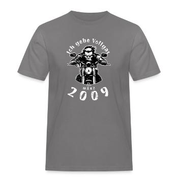 16ème anniversaire Je tourne à plein régime depuis 03/2009 - T-shirt Workwear homme - gris - Devant - AI Model Male 185 dark (185cm)