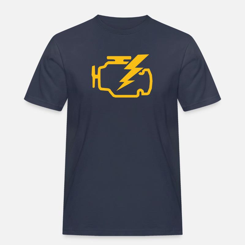 check engine light Zeichen Geschenkidee - Männer Workwear T-Shirt - Navy