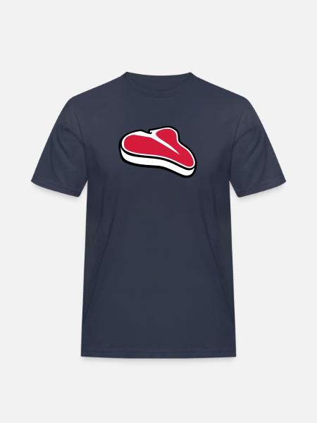Steak - Männer Workwear T-Shirt - Navy