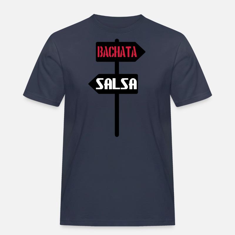 Bachata Salsa Schild - Männer Workwear T-Shirt - Navy