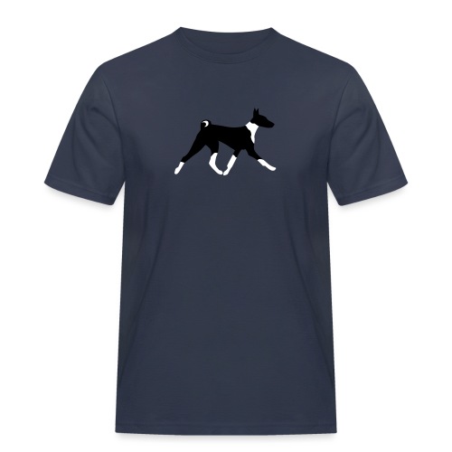 Laufender Basenji - Männer Workwear T-Shirt