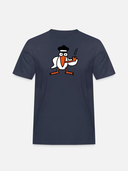 kapitan_mowe - Männer Workwear T-Shirt - Navy