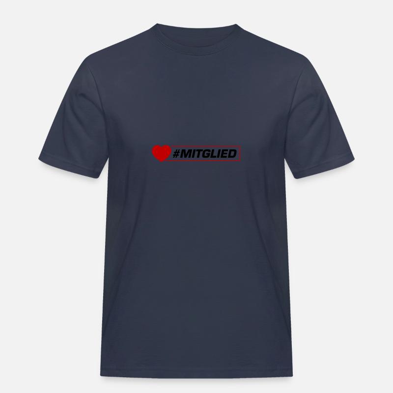 Mitglied Herz - Männer Workwear T-Shirt - Navy