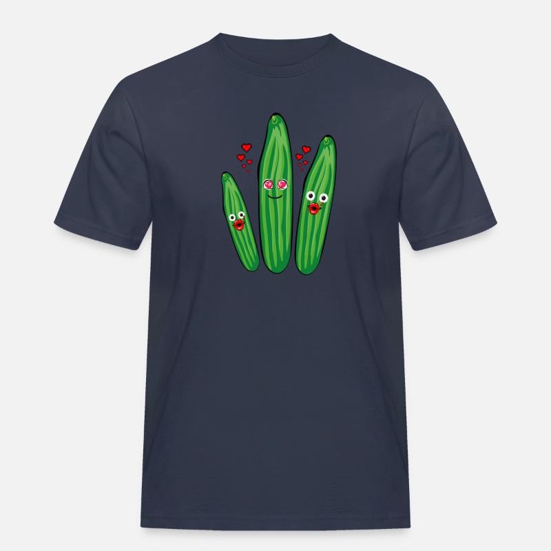 Trio de concombre,Concombre,Concombre,Concombre,Concombre,Concombre,Cœurs,Amour - T-shirt Workwear homme - bleu marine