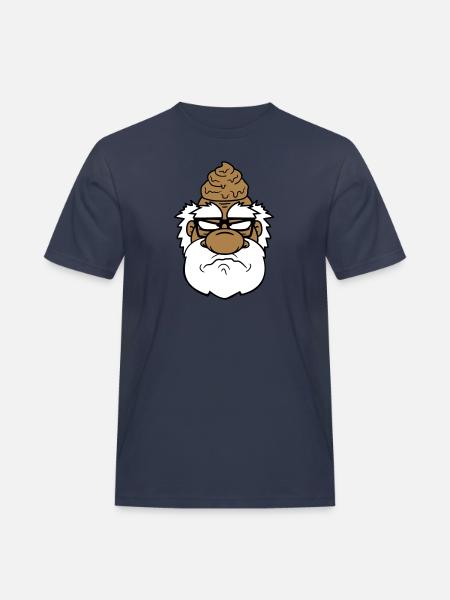 ansigt hoved skit sur piss irriteret - Herre Workwear T-Shirt - marineblå