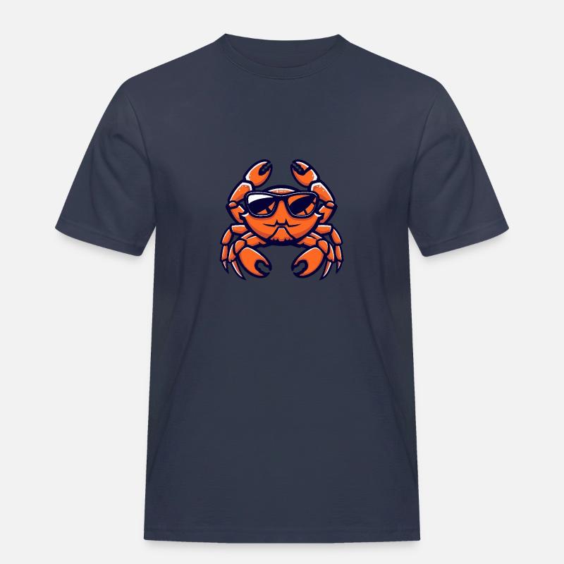 Krebs Krabbe Cool Comic - Männer Workwear T-Shirt - Navy