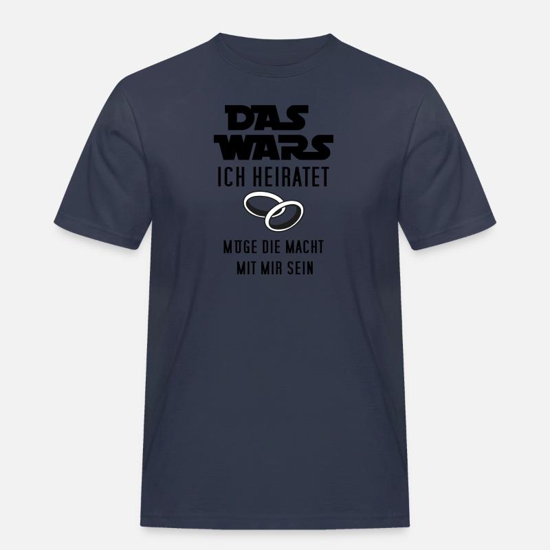 das wars - ich heiratet - Männer Workwear T-Shirt - Navy