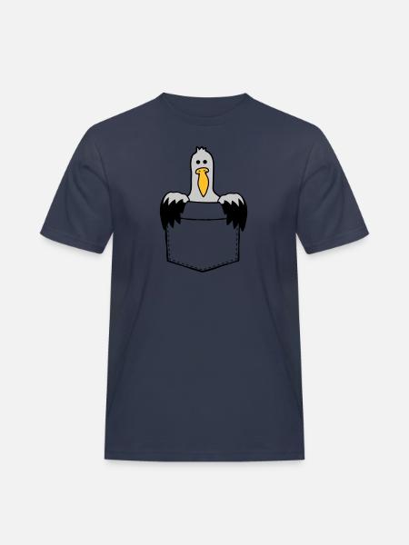 Bag Seagull On the way - Men's Workwear T-Shirt - navy