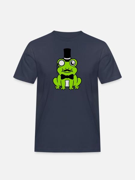 Sir Frog Gentlemen Cylinder - Men's Workwear T-Shirt - navy