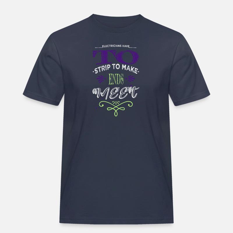 jokes engineer awesome electrical engineering - Männer Workwear T-Shirt - Navy