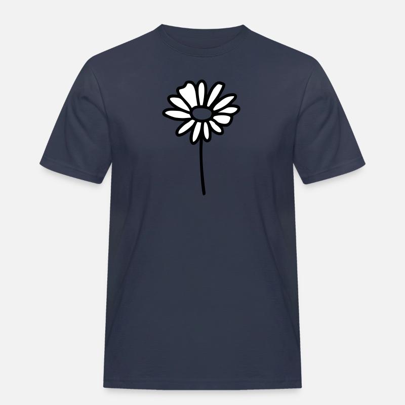 Blume Gänseblümchen - V2 - Männer Workwear T-Shirt - Navy