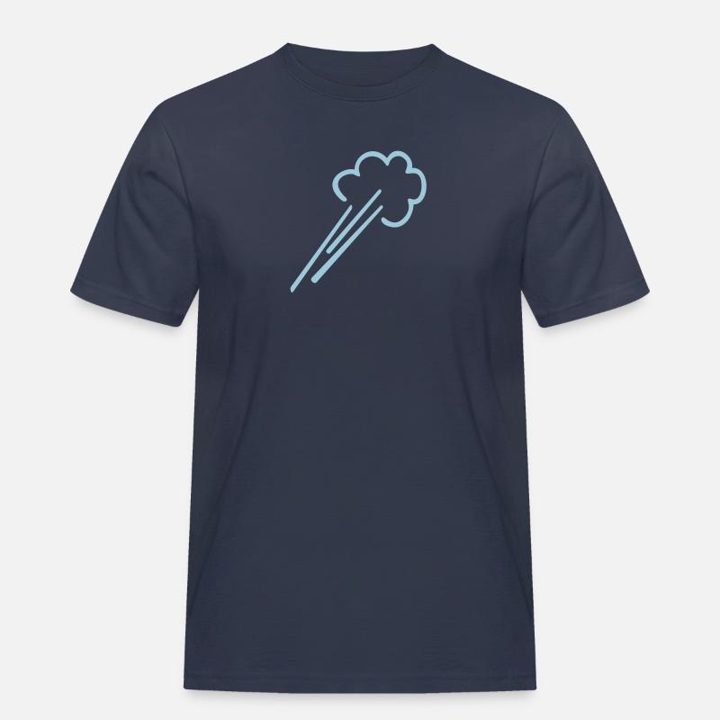 Luftstrom / wind blows (1c) - Männer Workwear T-Shirt - Navy