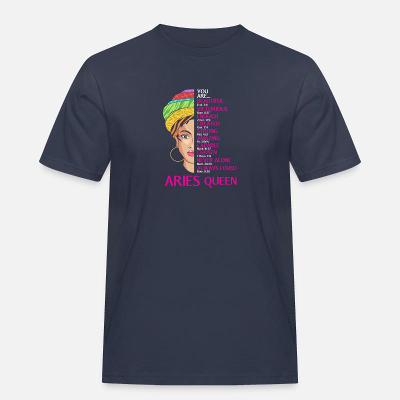 Sternzeichen Widder - Männer Workwear T-Shirt - Navy