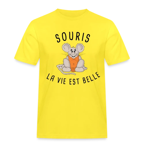 T-shirt Souris : La Vie est Belle ! - T-shirt Workwear homme