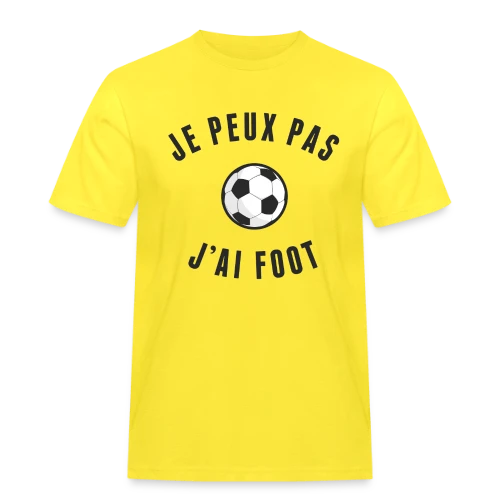 T-shirt "Je Peux Pas, J'ai Foot" - L'Excuse Parfaite - T-shirt Workwear homme