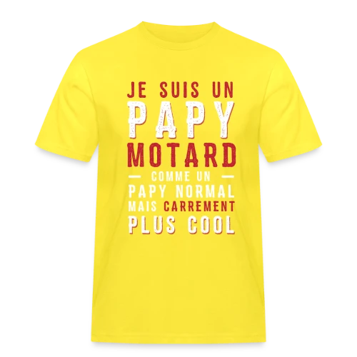 Papy Motard : Carrément Plus Cool ! - T-shirt Workwear homme