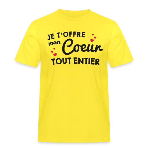 T-shirt Déclaration d'Amour - Mon Cœur Tout Entier - T-shirt Workwear homme