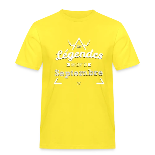 T-shirt Anniversaire : Légende Née en Septembre - T-shirt Workwear homme