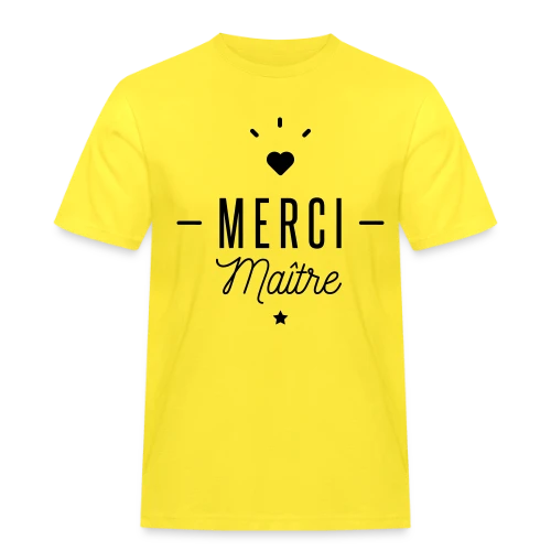 Merci Maître : Le Cadeau Idéal pour Profs - T-shirt Workwear homme