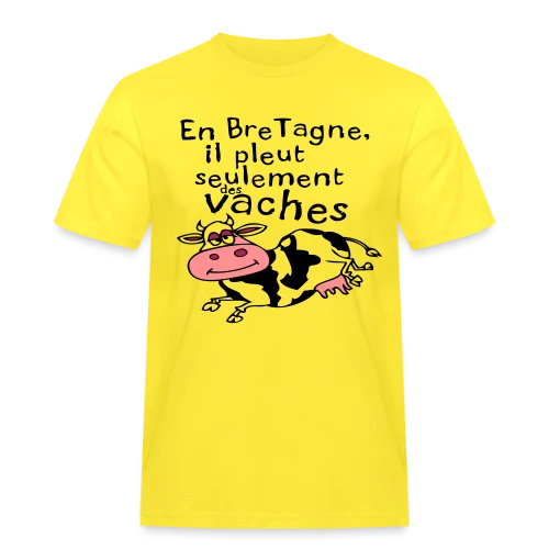 Bretagne Pluie Vaches - T-shirt Workwear homme