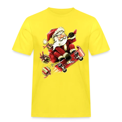 Père Noël Skateur Fou - T-shirt Workwear homme