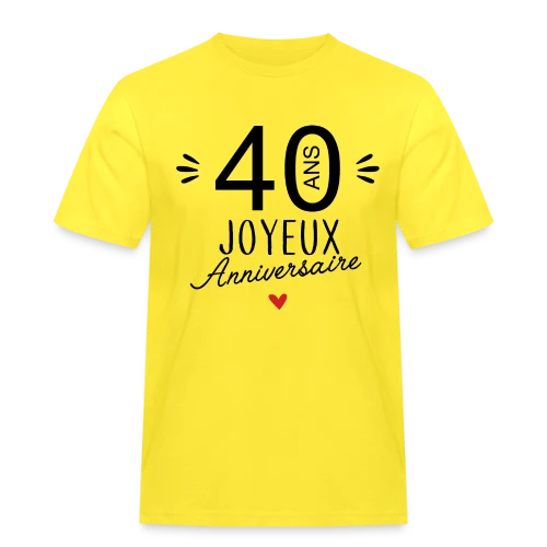 T-shirt Anniversaire 40 Ans : La Fête Commence ! - T-shirt Workwear homme